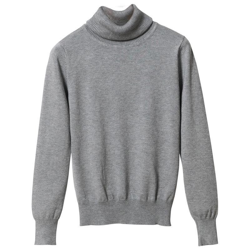 Cassandre Turtleneck Sweater in Wool Gris Chine | Womens Knitwear