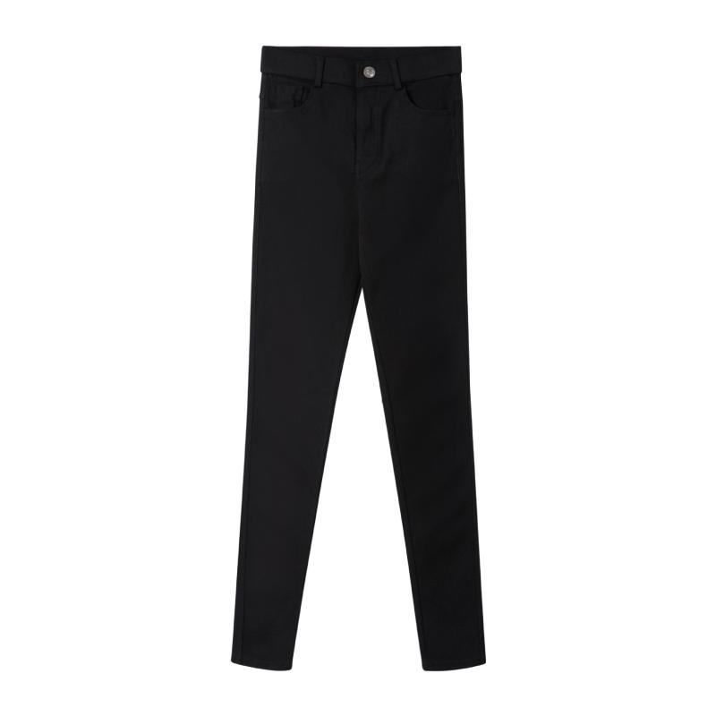 Chino Pants in Stretch Gabardine Black | Mens Denim