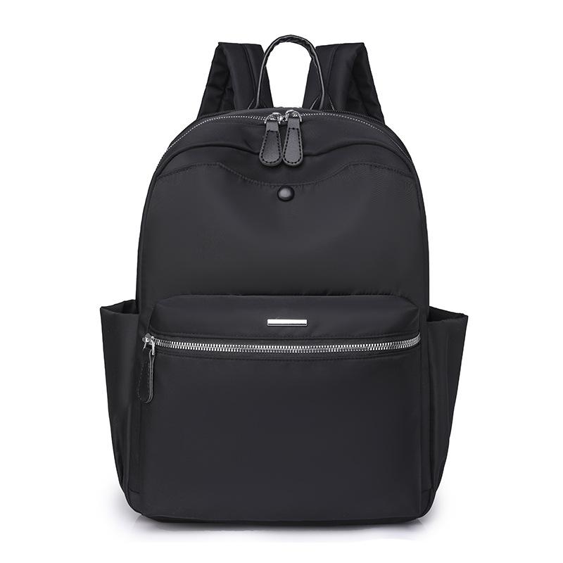 city backpack in canvas, nylon and leather Black | Mens Backpacks