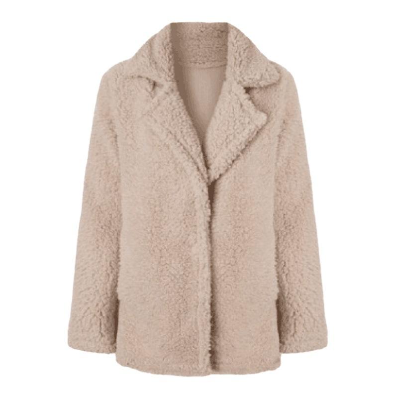 coat in shearling Beige | Womens Leather And Coats