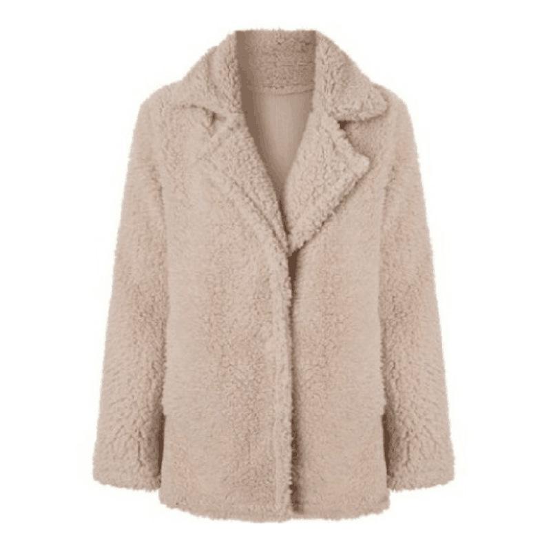 coat in shearling Craie | Womens Leather And Coats