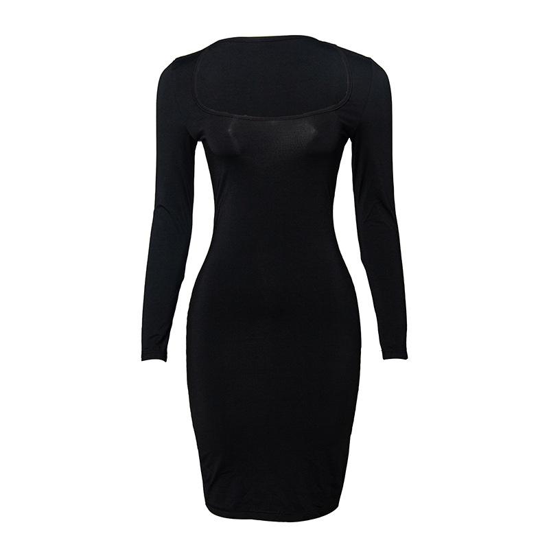 Décolleté Dress in Knit Black | Womens Dresses And Skirts