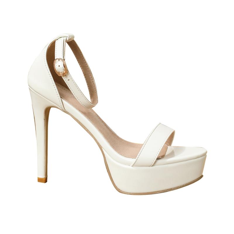 DEBBIE platform sandals in satin crepe Light Nude | Womens Sandals