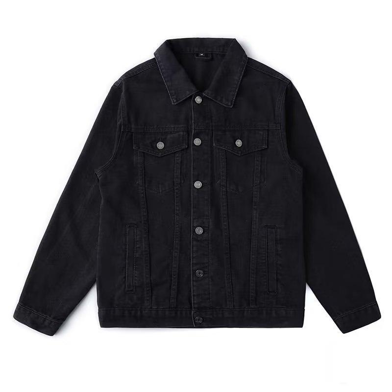 fitted jacket in worn black denim Worn Black | Mens Denim