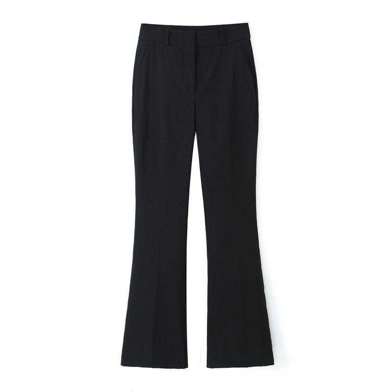 Flared Pants in Wool Gabardine Black | Womens Jackets And Pants