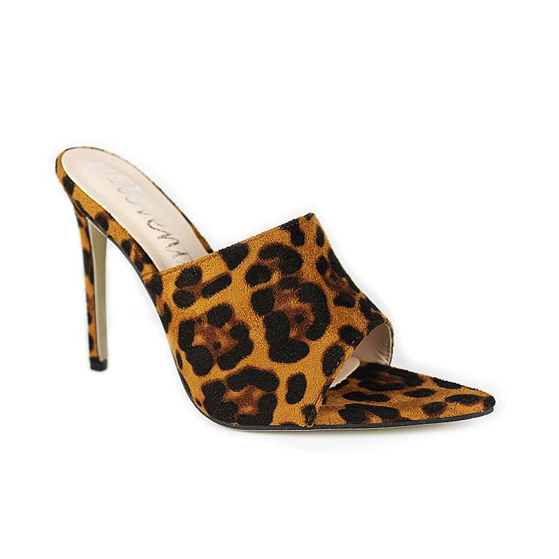 GOLDIE mules in leopard grosgrain Manto Naturale | Womens Mules And Pumps