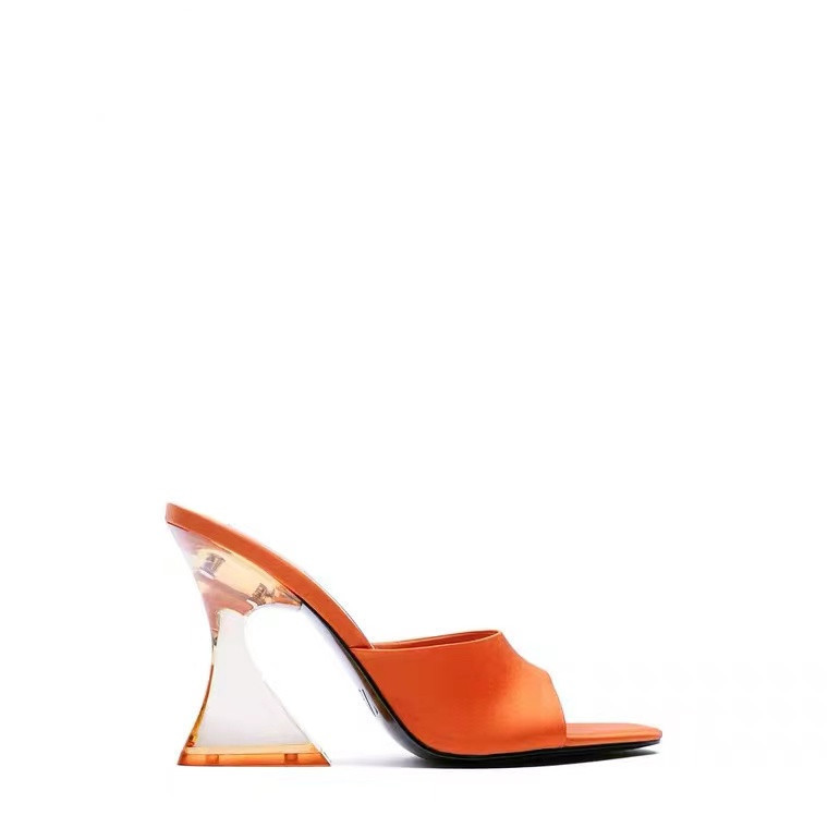 HALL mules in satin Cognac | Womens Mules And Pumps