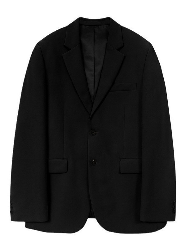 Jacket in Wool Gabardine Black | Mens Jackets And Pants