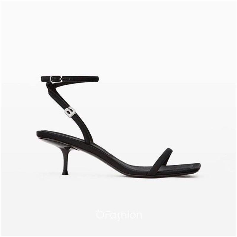 JASPE sandals in satin crepe Black And Nude | Womens Sandals