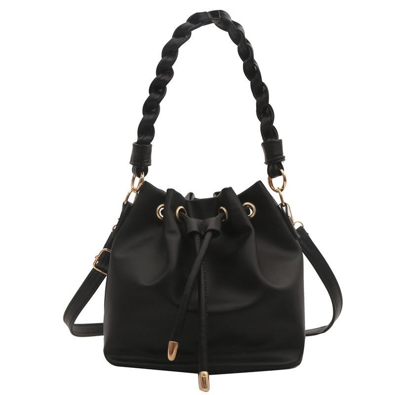 PARIS VII large flat hobo bag in smooth leather Black | Womens Shoulder Bags