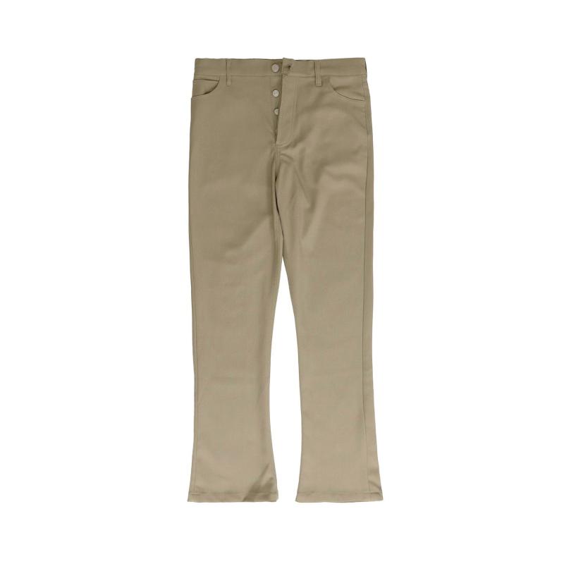 relaxed slim pants in khaki green cotton Kaki | Mens Denim