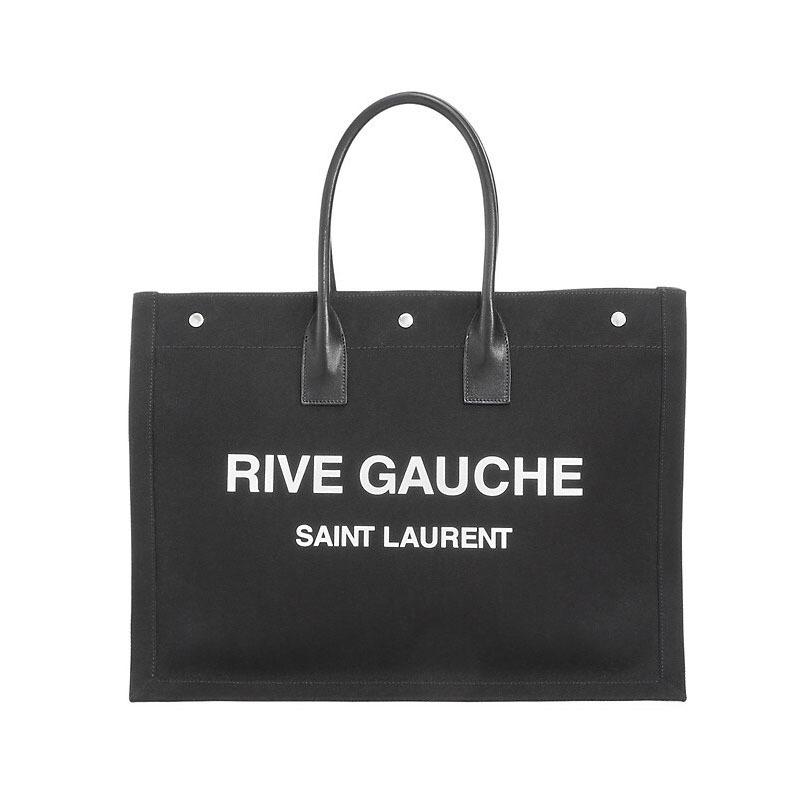 RIVE GAUCHE large tote bag in smooth leather Black | Mens Totes