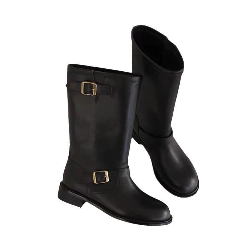 RIVER boots in smooth leather Black | Womens Boots