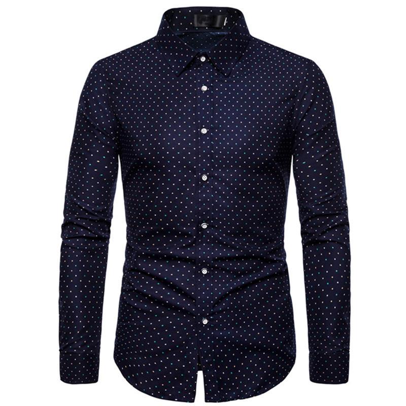 Shirt in Dotted Shiny And Matte Silk Noir Craie | Mens Shirts