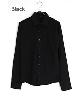 shirt in silk crepe muslin Black | Mens Shirts