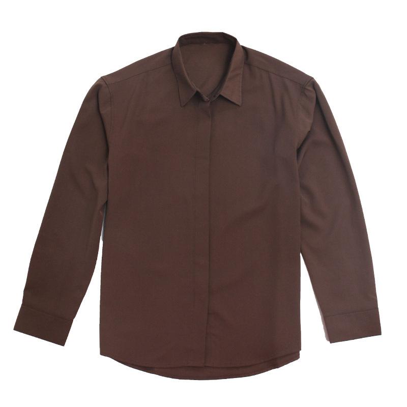 shirt in silk crepe muslin Taupe | Mens Shirts