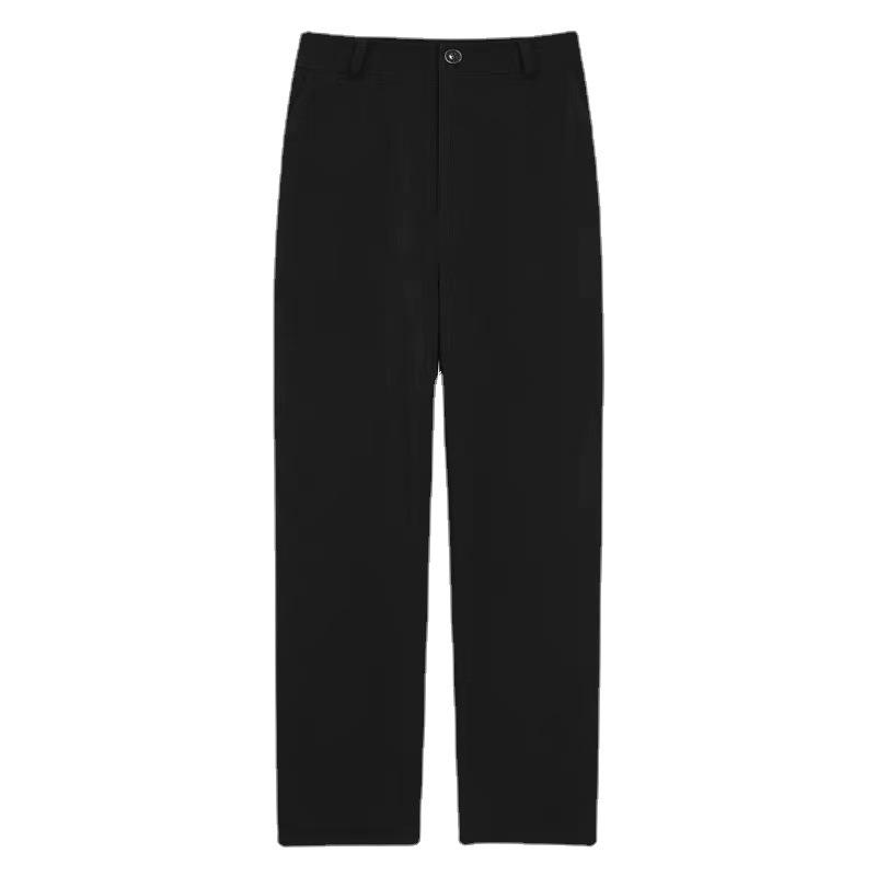 Tailored Pants in Grain de Poudre Black | Womens Jackets And Pants