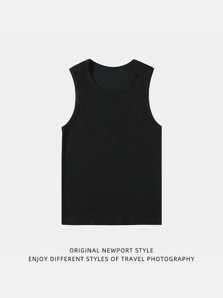 Tank Top in Wool Black | Womens Knitwear