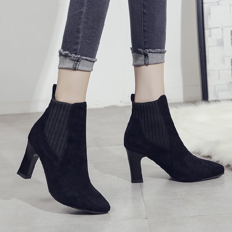 THEO chelsea booties in suede Black | Womens Boots