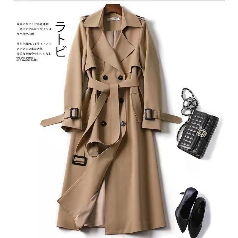 Trench Coat in Cotton Serge Beige | Womens Leather And Coats