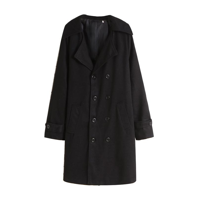 trench coat in wool and cashmere felt Black | Mens Leather And Coats