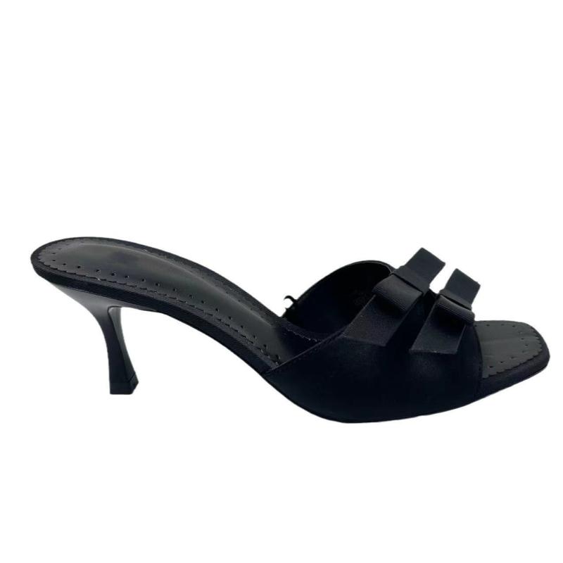 TRIBUTE MULES in smooth leather Black | Womens Mules And Pumps