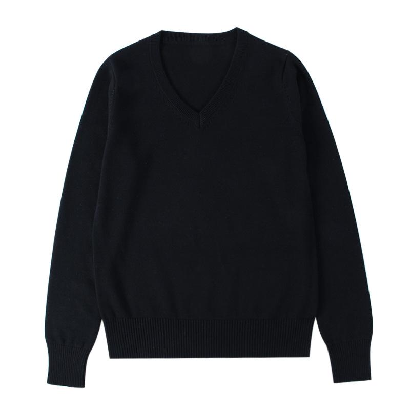 V-Neck Sweater in Cashmere And Silk Black | Mens Knitwear