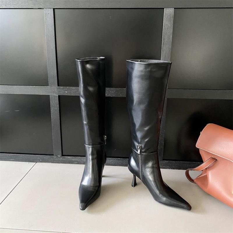 VENDOME boots in glazed leather Black | Womens Boots