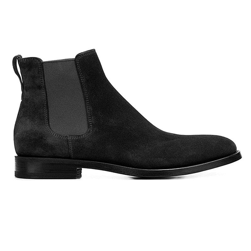 wyatt chelsea boots in suede Black | Mens Boots