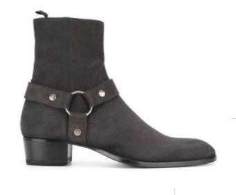 wyatt harness boots in smooth leather Black | Mens Boots