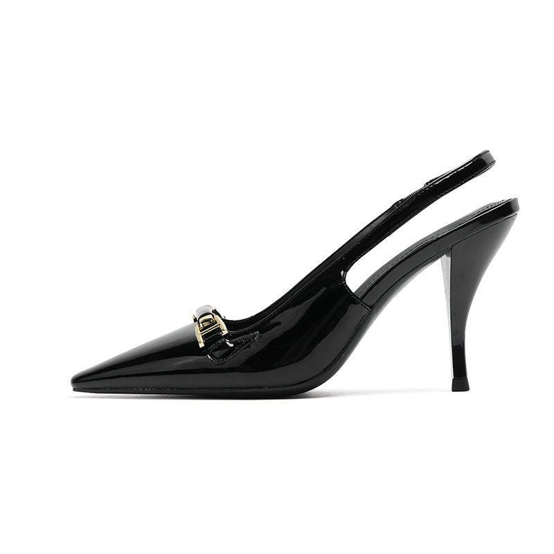 CARINE slingback pumps in patent leather Black | Womens Slingbacks