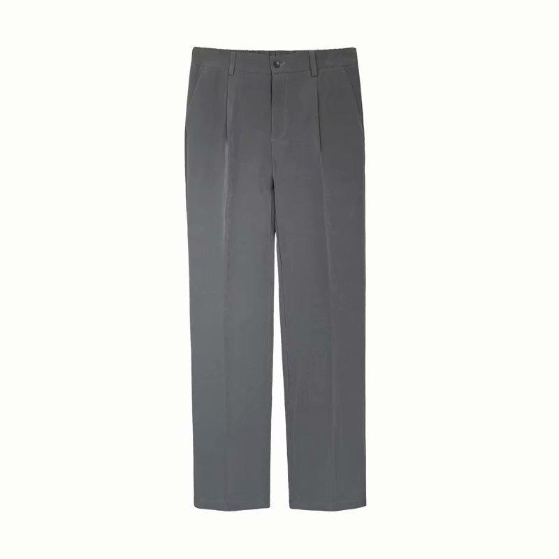 High-Waisted Pants in Grain de Poudre Black | Womens Jackets And Pants