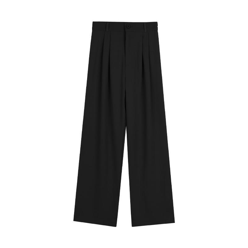 Wide-Leg Pants in Grain de Poudre Black | Womens Jackets And Pants